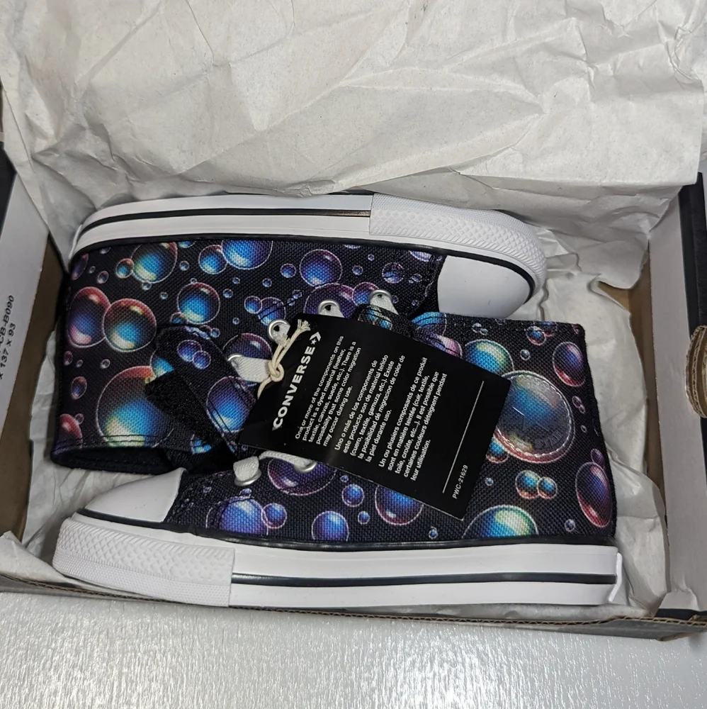 Converse Chuck Taylor All Star High Top Sneakers With Bubble Print Size 9 infant